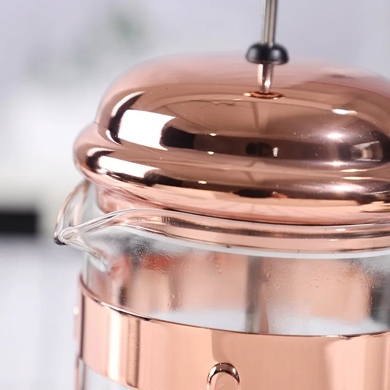 High quality French indenter nail rose gold heat-resistant borosilicate glass French indenter coffee machine