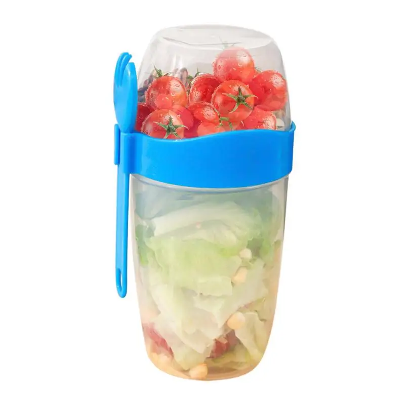 Cereal And Milk To Go Container Double Layer Yogurt Container Oats Container Wear-Resistant & Sturdy Design For Offices School