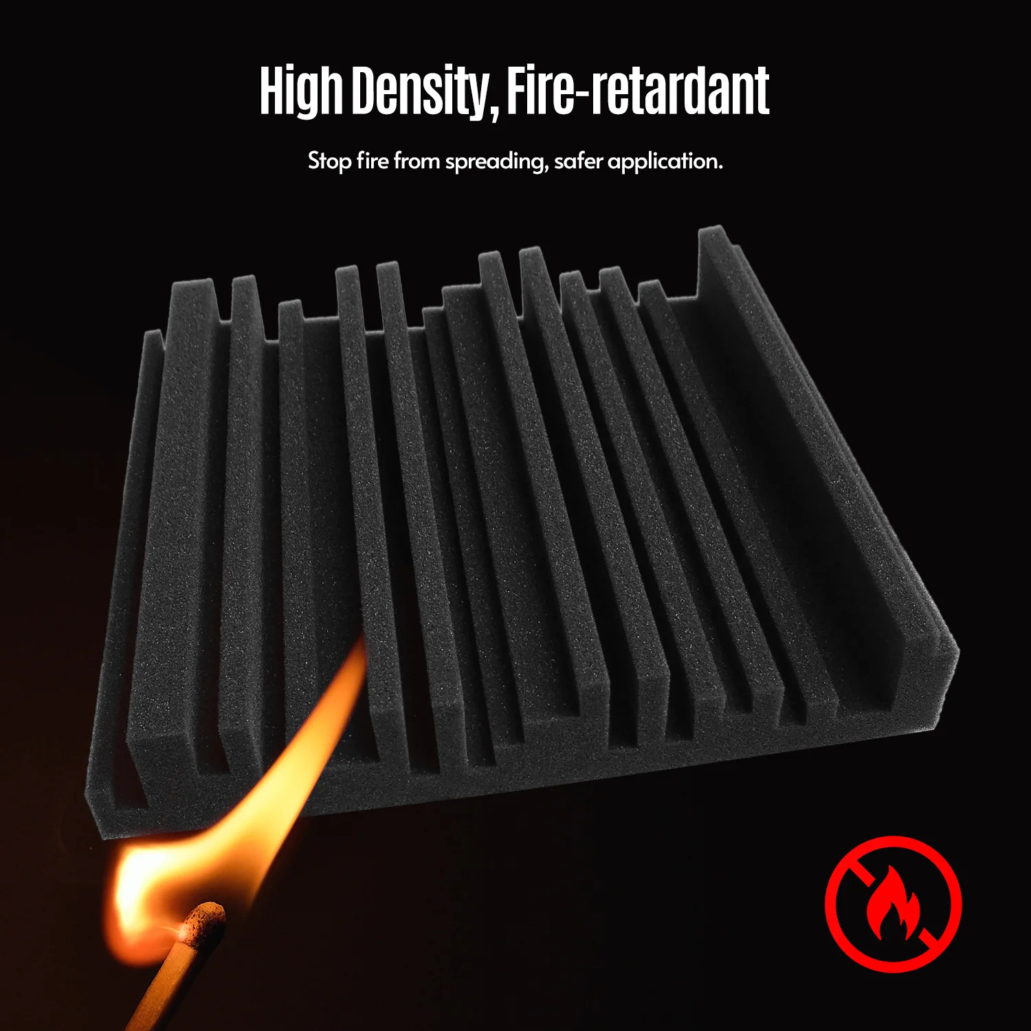 10*10*2inch High Density Studio Sound Insulation Foam  Retardant for Studio KTV Broadcast Family Theater