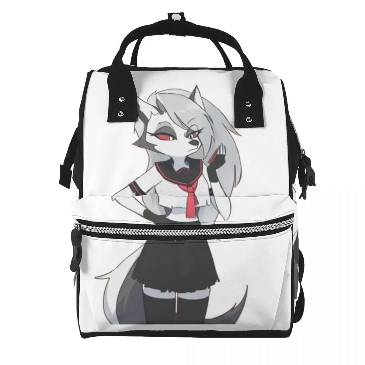 Loona Helluva Boss Loona Student Backpack School Bag Hiking Travel Daypack for Men Women Bookbag Shoulder Bags