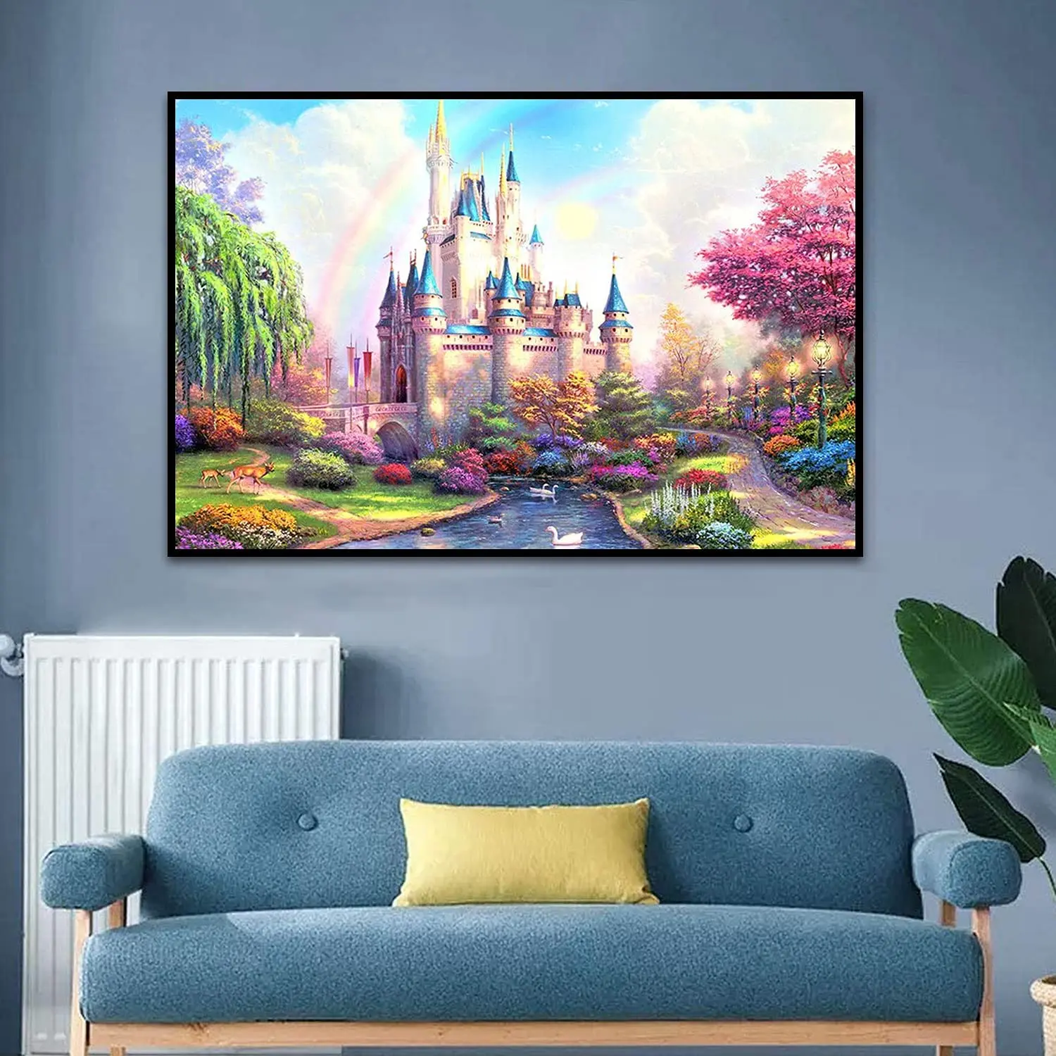 2022 New Collection 5D DIY AB Diamond Painting Fairy Tale Castle Full Square/Round Drill Diamond Dots Embroidery Art Home Decor