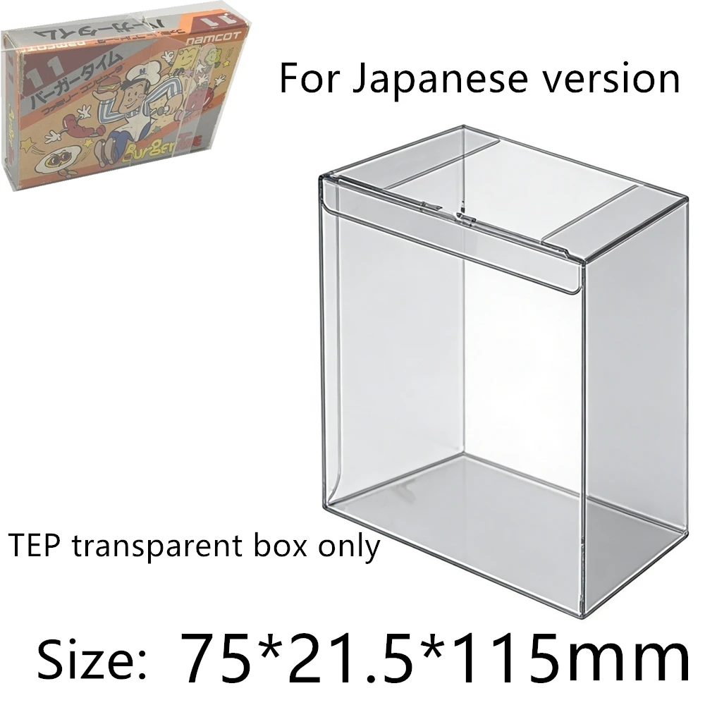 Transparent Box Protector For Family Computer/FC Collect Boxes PET Storage Game Shell Clear Display Case