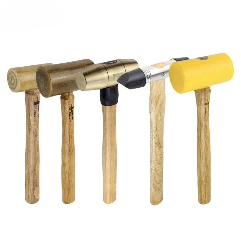 Original Durston 1Lb 2Lb Brass Mallet And Rowhide Hammer Polyurethane Mallets Jewellery Forming Dapping Striking Hammering Tools