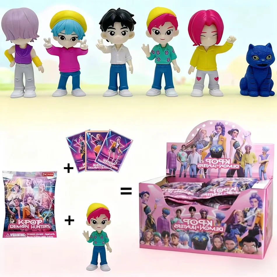 NIEUWE 24 stks Kpop Demon Hunters Box Mystery Box Collectie Tijger Standbeeld Bureau Decoratie Poppen Kinderen Speelgoed Halloween Geschenken