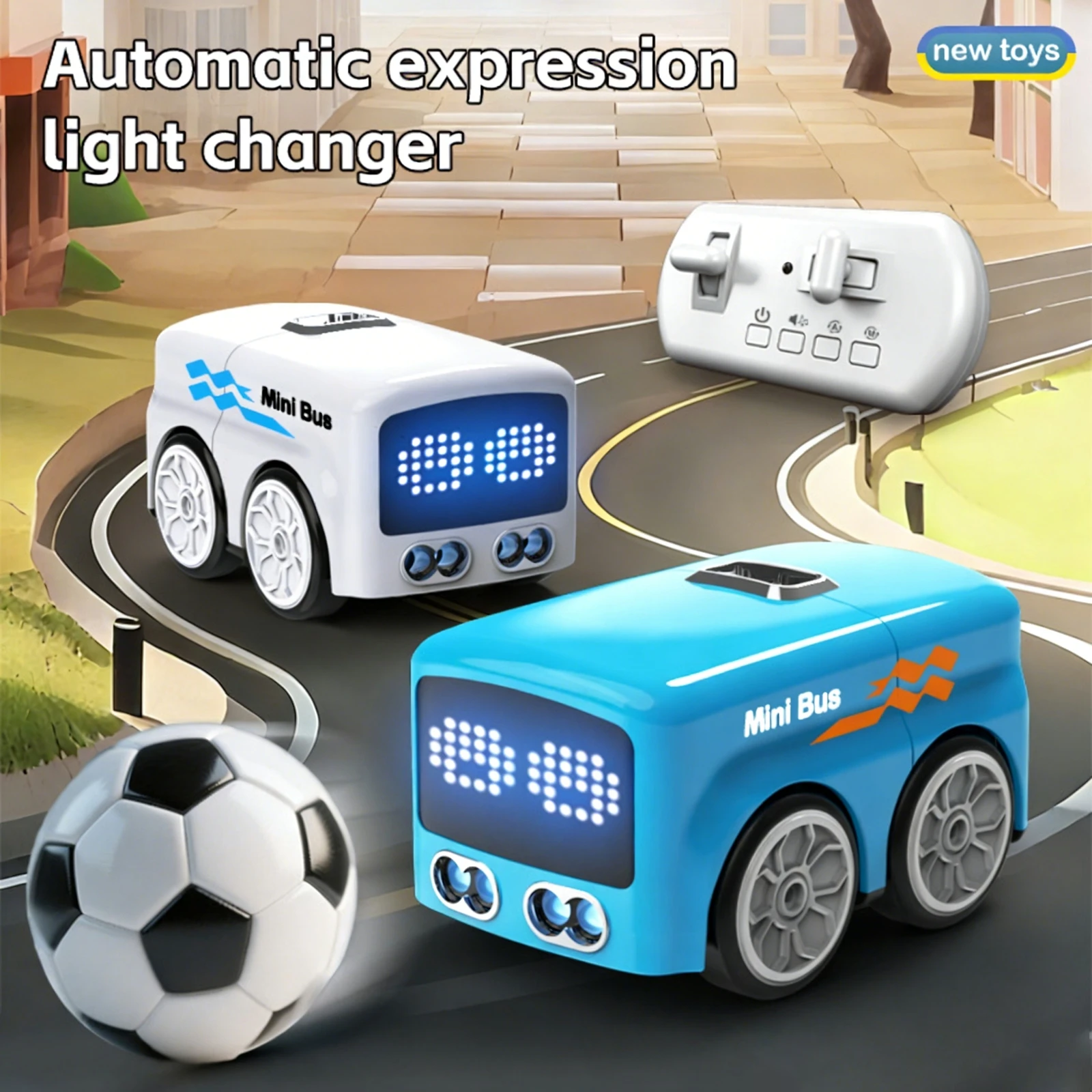 Intelligent Remote Control Sensing Toy Bus Mini Gestures Follow The Minibus Automatic Evasion And Patrol Driving Toy Car
