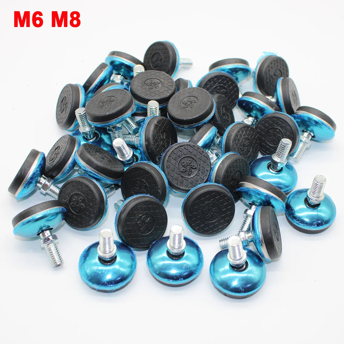 1-20pcs M6 M8 Universal Adjustable Furniture Levelling Feet Screw Leg Stopper Swivel Base Glide Pad Moisture-proof Foot Pads