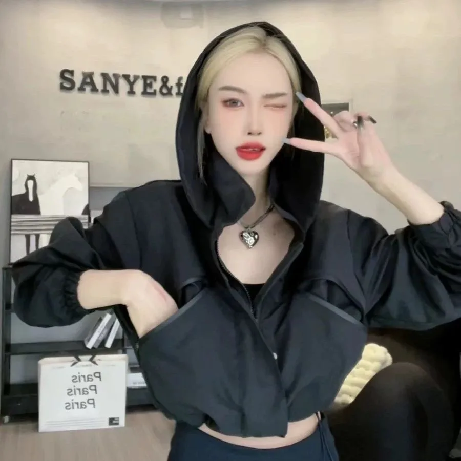 Short Women's Jacket Long Sleeve Loose Casual Korean Version 2025 New Design Sensation Small Crowd Windbreaker Coat