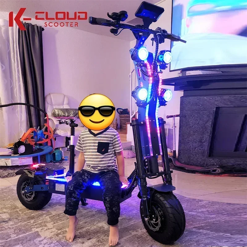 EU Powerful Electric Scooter 10000W 72V 40AH 130KM/h Adult Dual Motor with Seat Hydraulic Braking EScooter Trotinette Electrique