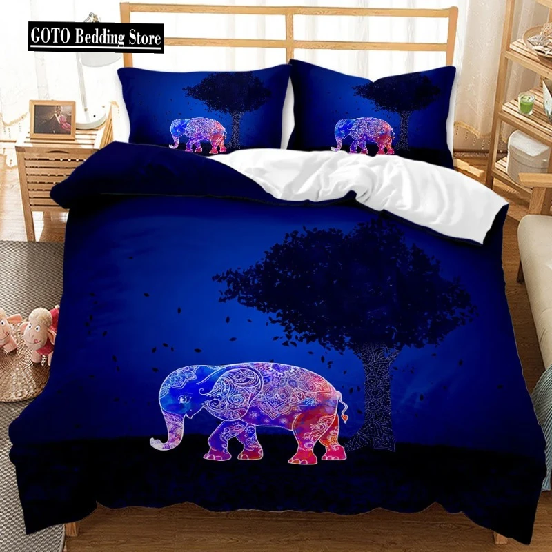 

Indian Elephant Bohemia Duvet Cover Set Bedding Cover Kids,twin Full Queen King Bed Cover Sets Home Textile Housse De Couette