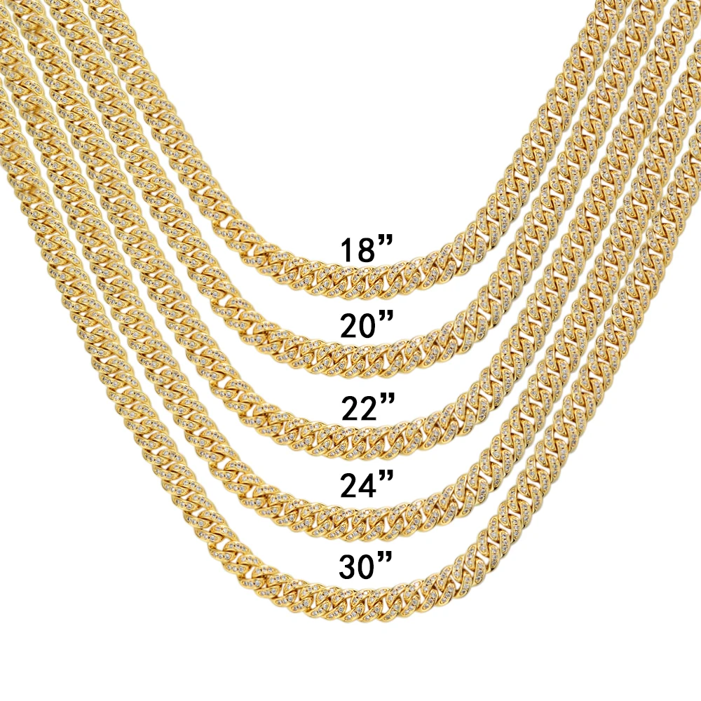 

Fashion Male Necklaces 14mm 18k Rose Gold Plated 925 Silver Mosan Vvs Moissanite Cuban Link Chain Chunky Necklace Hip Hop Chain