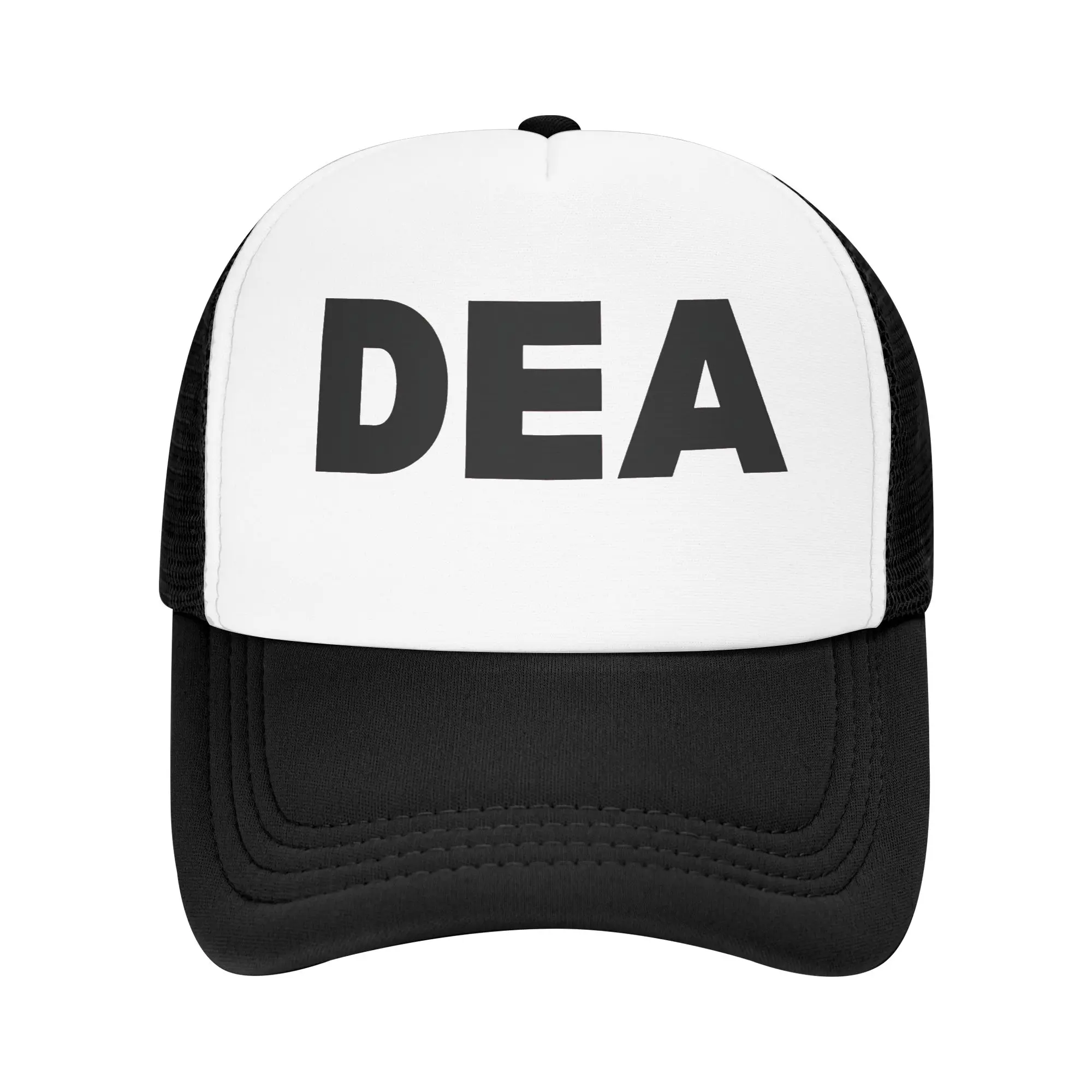 

DEA Black Letter Print Baseball Cap Outdoor Sports Breathable Trucker Hat Men Adult Street Style Custom Logo Baseball Caps