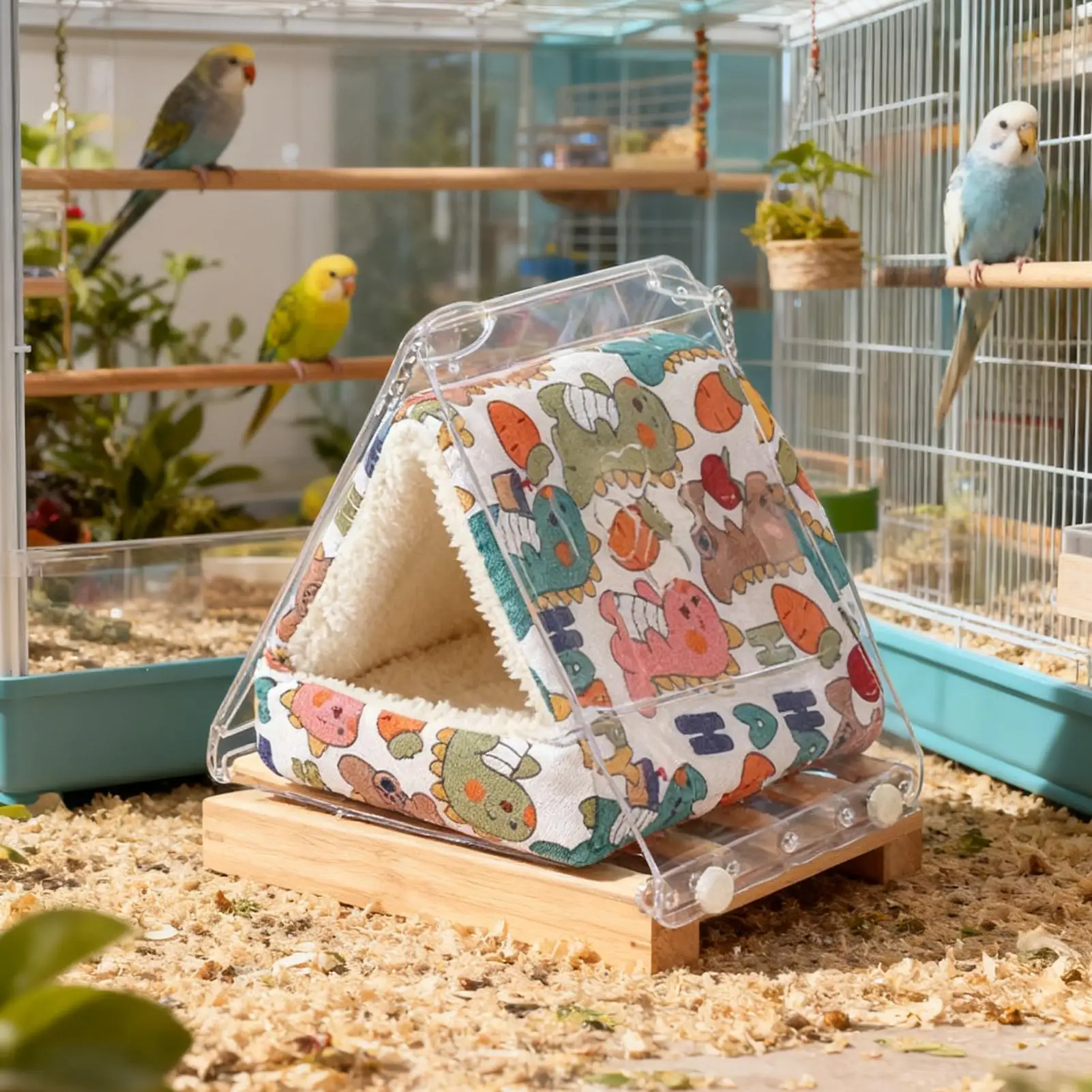 

Bird Bed For Cage Warm Hangable Hammock Tent Plush Warm Bird Nest House For Parakeet Conure Cockatiel Canary Bunny Guinea