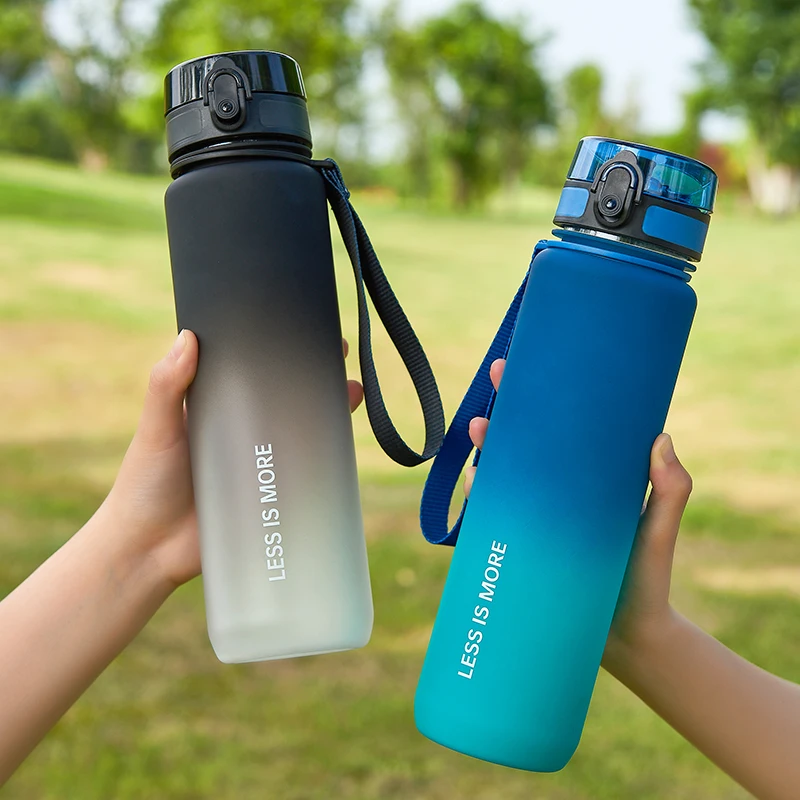 GIANXI Portable Cup Gradient Color Leak-proof Plastic Water Bottle Large Capacity Outdoor Travel Sports Fitness Jugs Drinkware