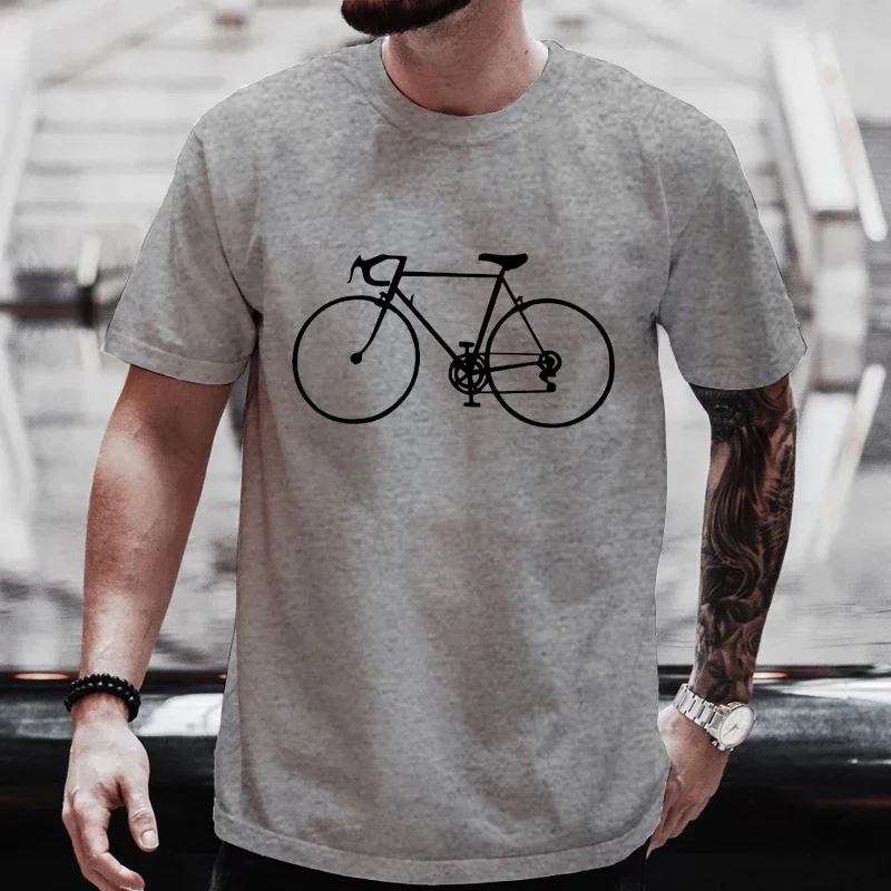 Bicycle Shirt Mens Oversized Clothing T-shirt Cycle Bike Lover Gift Husband Dad Tees Cool Design Street Short Sleeve Tops