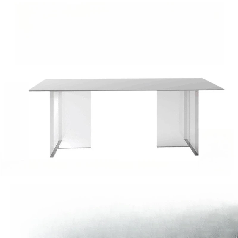 

Acrylic slate dining table, transparent suspension light luxury, small household simplicity, modern extremely rectangular