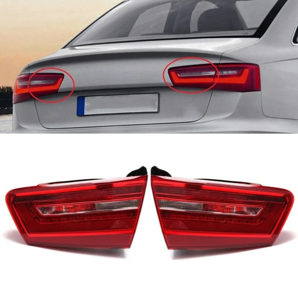 For Audi A6 C7 Sedan 2012-2015 Car Red Rear Inner Tail Light Assembly LED Turn Signal Side Brake Lamp 4GD945093 4GD945094