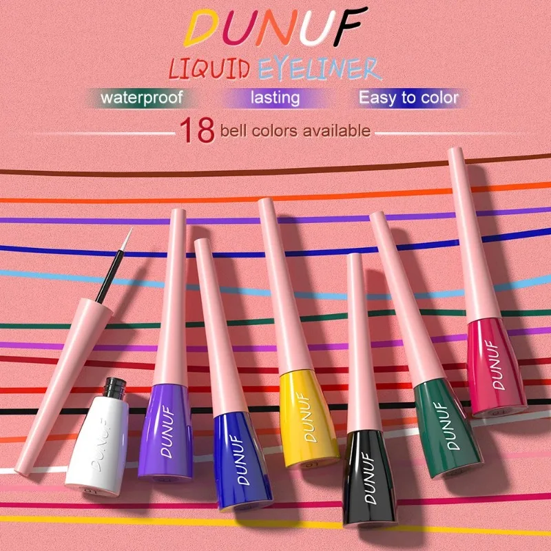 Blue Eyeliner Lasting Liquid Eyeliner Pencil Waterproof Quick-Dry No Blooming Blue White Eye Liner Pen Cosmetics Tools 18 Colors