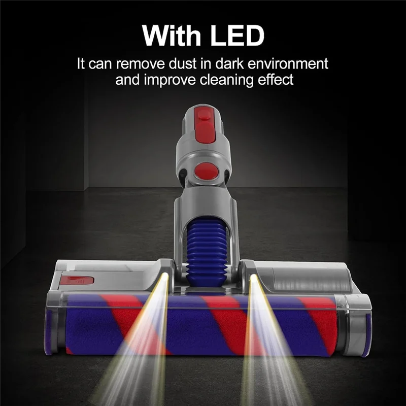 Remplacement de la tête d'aspirateur pour Dyson, tête de moteur série V7 V8 V10 V11 V15, tête de nettoyage à rouleau souple, brosse à double rouleau
