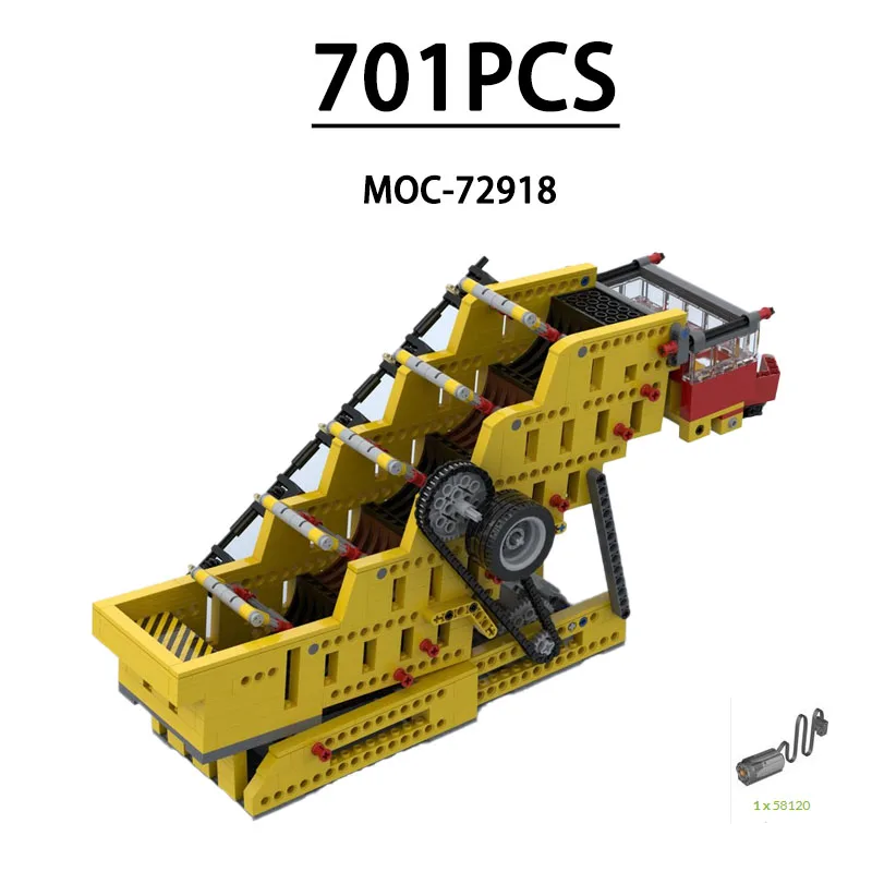 MOC-72918 Sweeping Staircase GBC Big Ball Device Module Stitching Model 701PCS Boy Puzzle Education Birthday Christmas Toy Gift