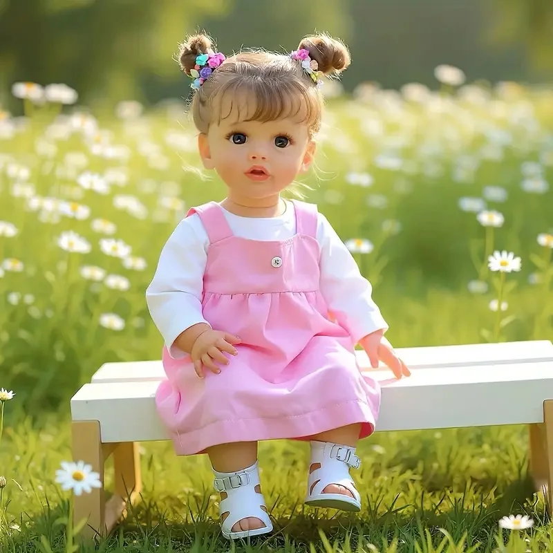 

Реалистичная кукла-реборн девочка 55 см (22 дюйма) из мягкого винила, реалистичная кукла-младенец, подарок на день рождения
