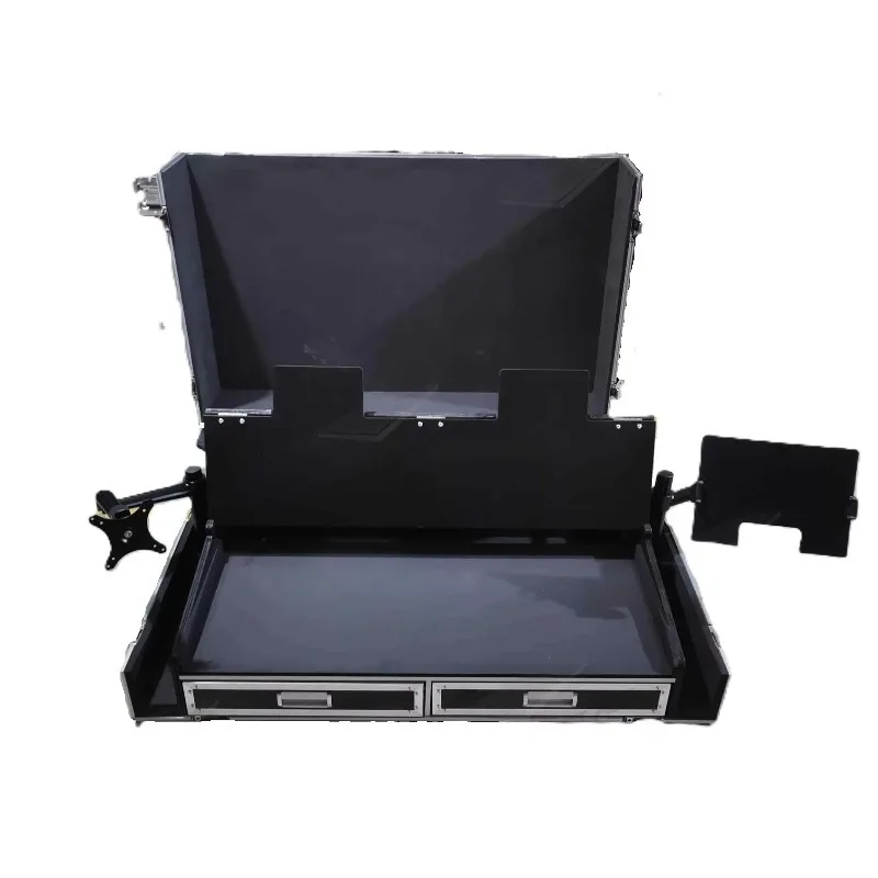 Customized Workstation Audio Flight Case for Command Wing and Fader Wing Controller with Laptop Holder