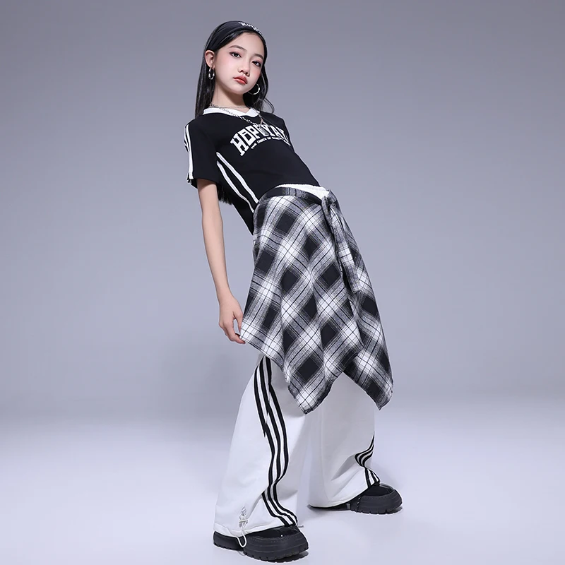 소년 티셔츠 카고 바지 어린이 소녀 힙합 자르기 탑 스트리트 댄스 복장 어린이 여름 streetwear 어린이 춤 의류 세트