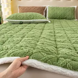 Thickened Warm Mattress For Single Bed Soft Fitted Sheet With Elastic Bands Non Slip Adjustable Mattress Covers
