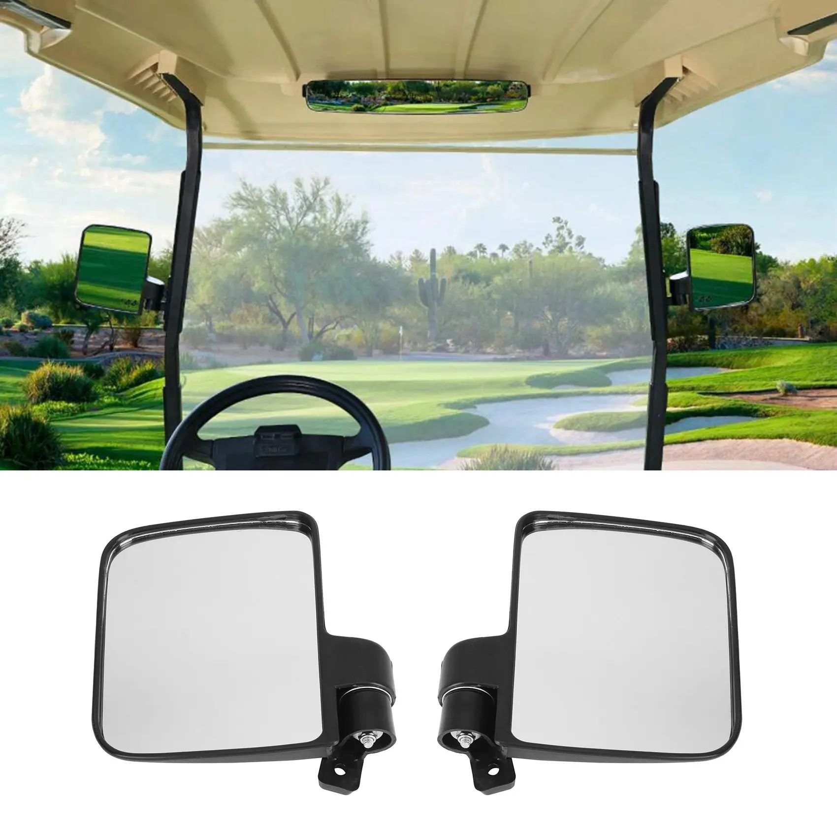 New Golf Cart Side Mirrors for Club Car EZ-GO Yamaha and Others Golf Cart Accessories