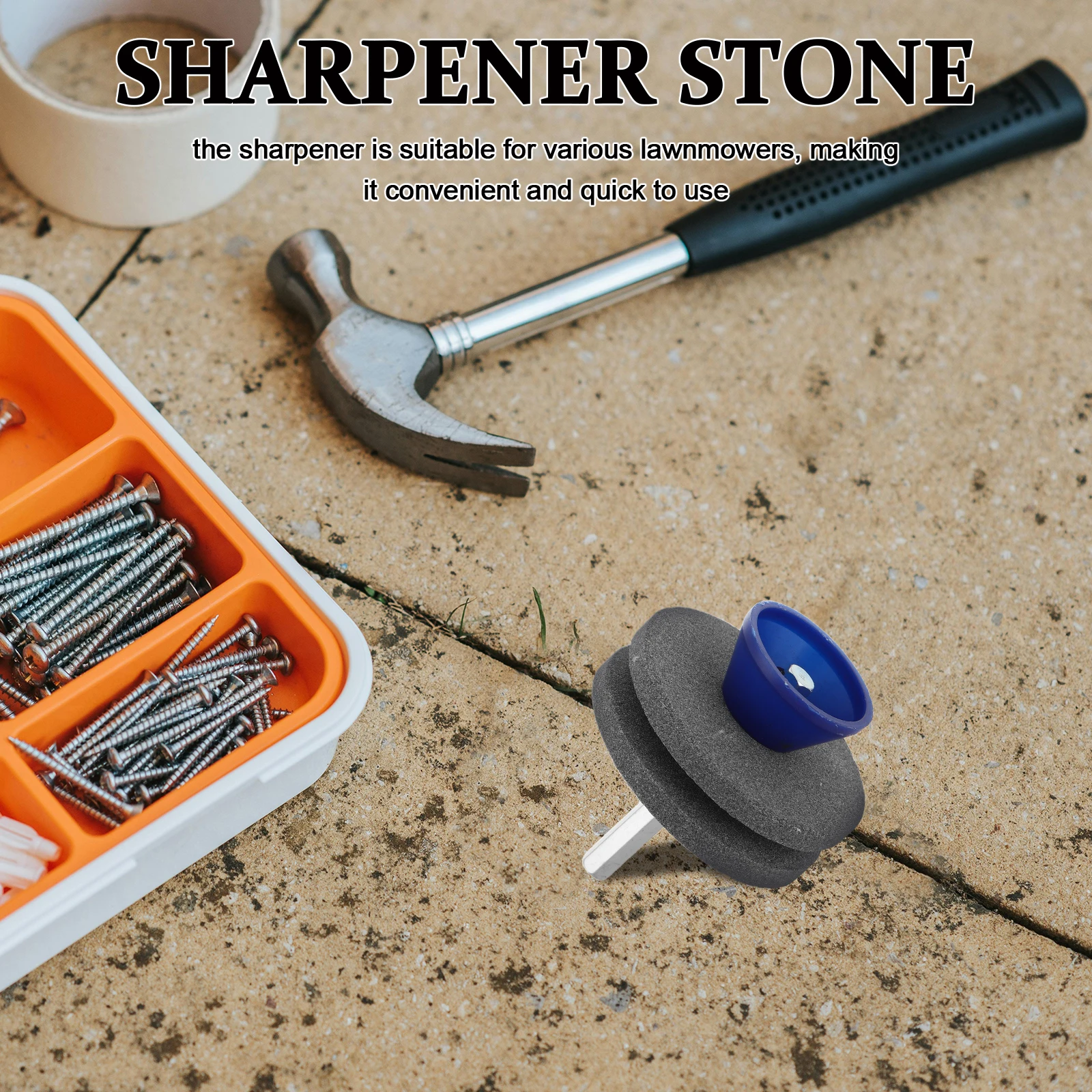 

Lawnmower Sharpener Grinding Stone Industrial Grinding Head Durable Wear Resistant Easy Operation Garden Tool Kitchen Sharpener