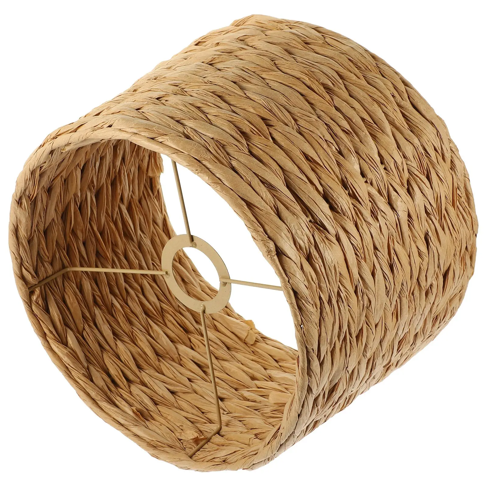 

Woven Lampshade Seagrass Handwoven Small Cover Retro Table Floor Lamps Shades Paper Pendant Office Country Lighting Home Rustic
