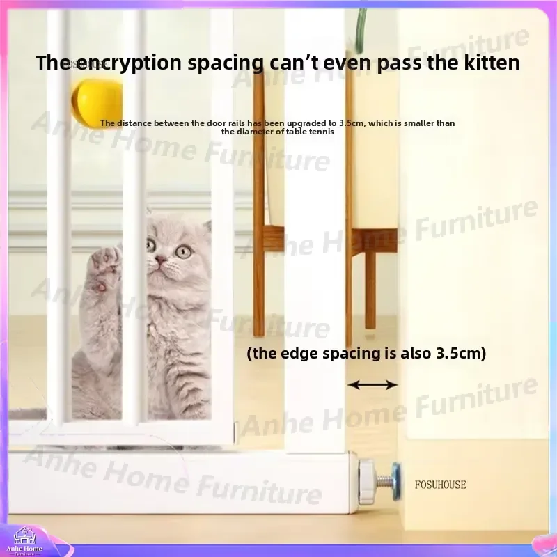 Free Punch Pet Fence Dog Gate Indoor Safety Barrier Anti Cat Door Fence Puppy Isolation Corral Adjustable Mesh Guard for Home