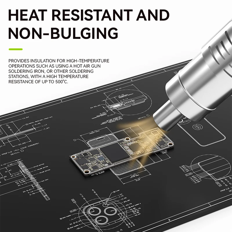 LUOWEI LW-M3 tappetino isolante termico avanzato resistente alle alte Temperature per la riparazione del telefono cellulare