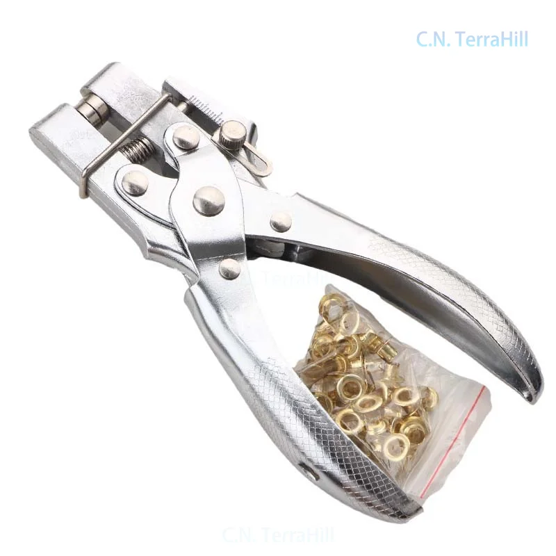 Multifunctional Hole Punch Pliers for Leather Belt, Paper, Metal, Grommet Eyelet Punch Tool