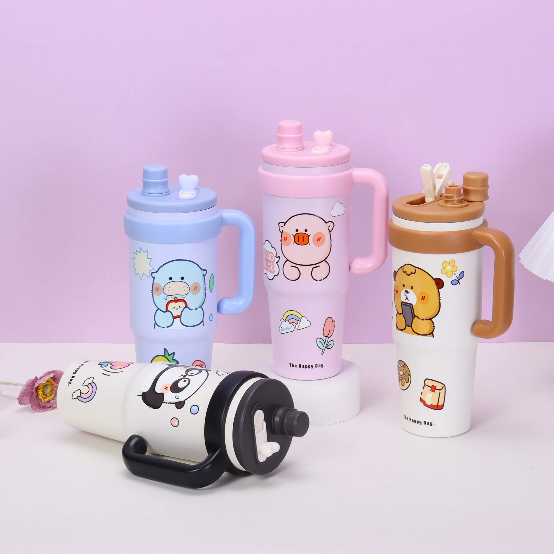 

High Value 316 Coffee Cup Big Mac Thermos Cup Large Capacity Cute Water Cup Light Luxury Double Drink Cup Premium Ice Cup
