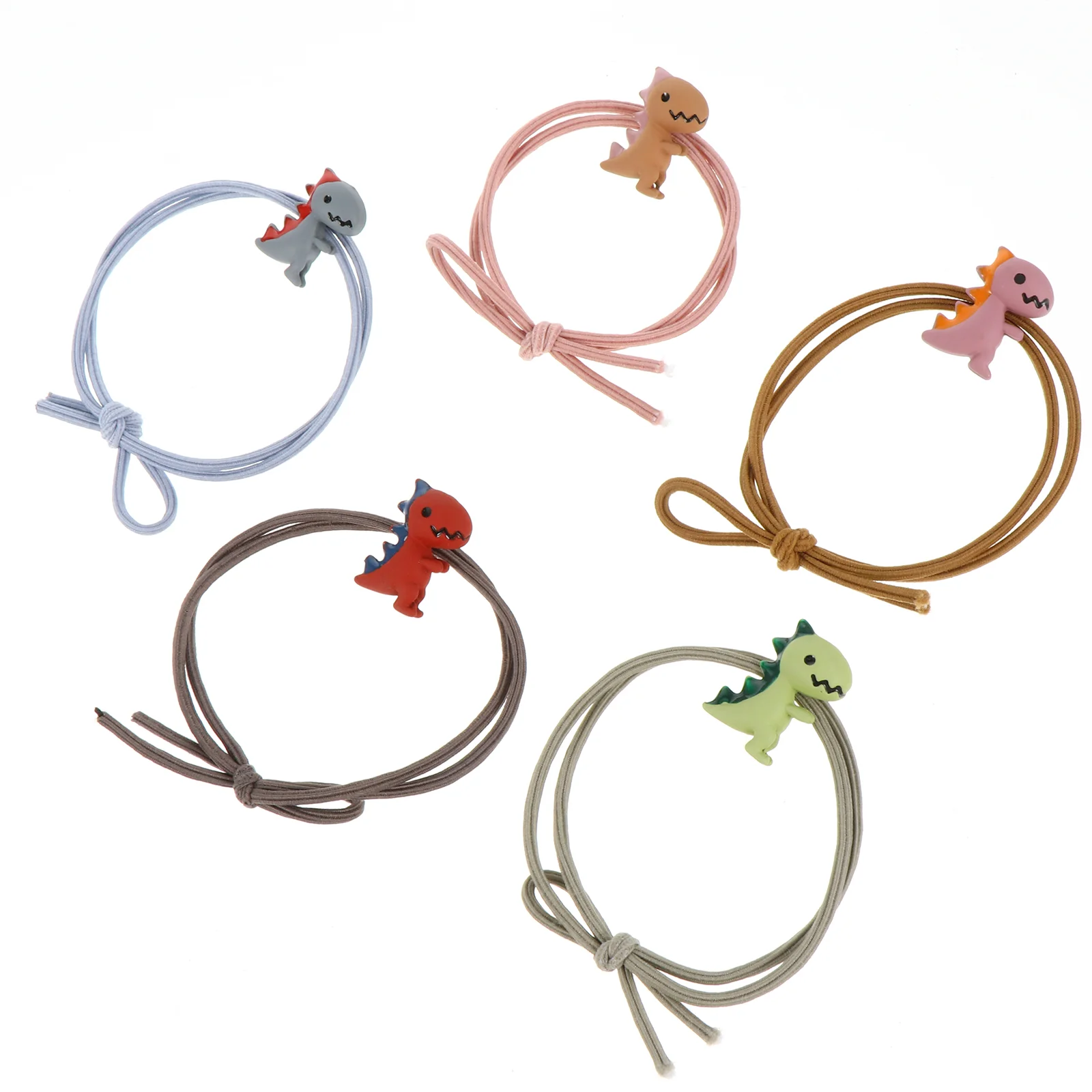 

Small Dinosaur Hair Tie Girls Rubber Band Rope Cartoon Kids Ponytail Holder Ties