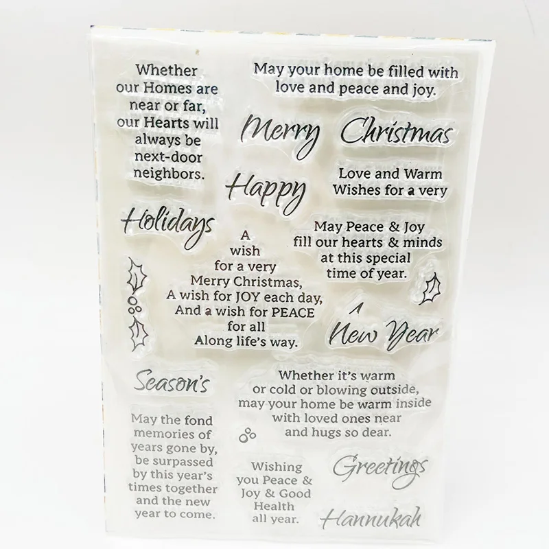 ZFPARTY  Whether Holidays Transparent Clear Silicone Stamps for DIY Scrapbooking/Card Making