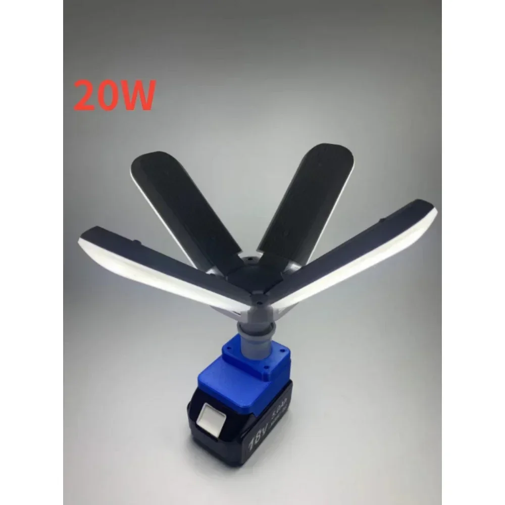 Portable E27 12-60V 5W 10W 15W 20W Bulb Lamp LED Work Light Compatible For Makita 18V Bl Series Lithium Battery(NO Battery)