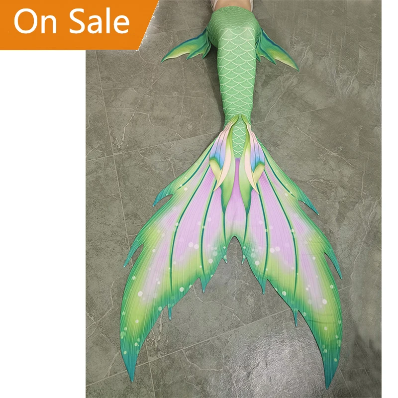 

Professional Custom Green Aquarium Underwater Performance Clothing Mermaid Skin Dress Tail For Swimming and Diving Can be Mahina