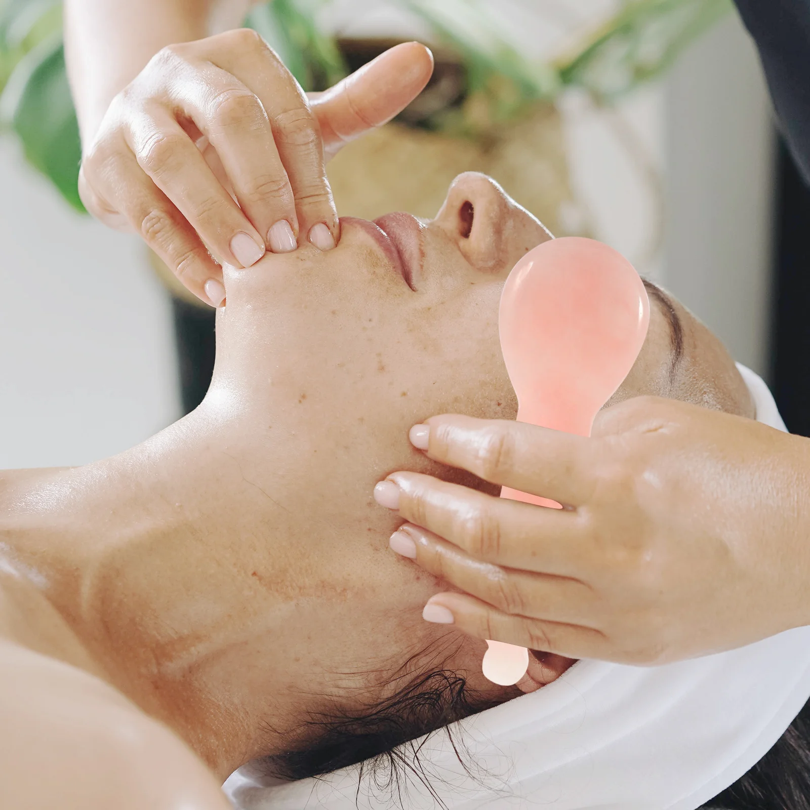 

Natural Jade Gua Sha Scraping Plate Multi-Functional Body Massager for Face Neck Shoulder Back Improve Blood Circulation