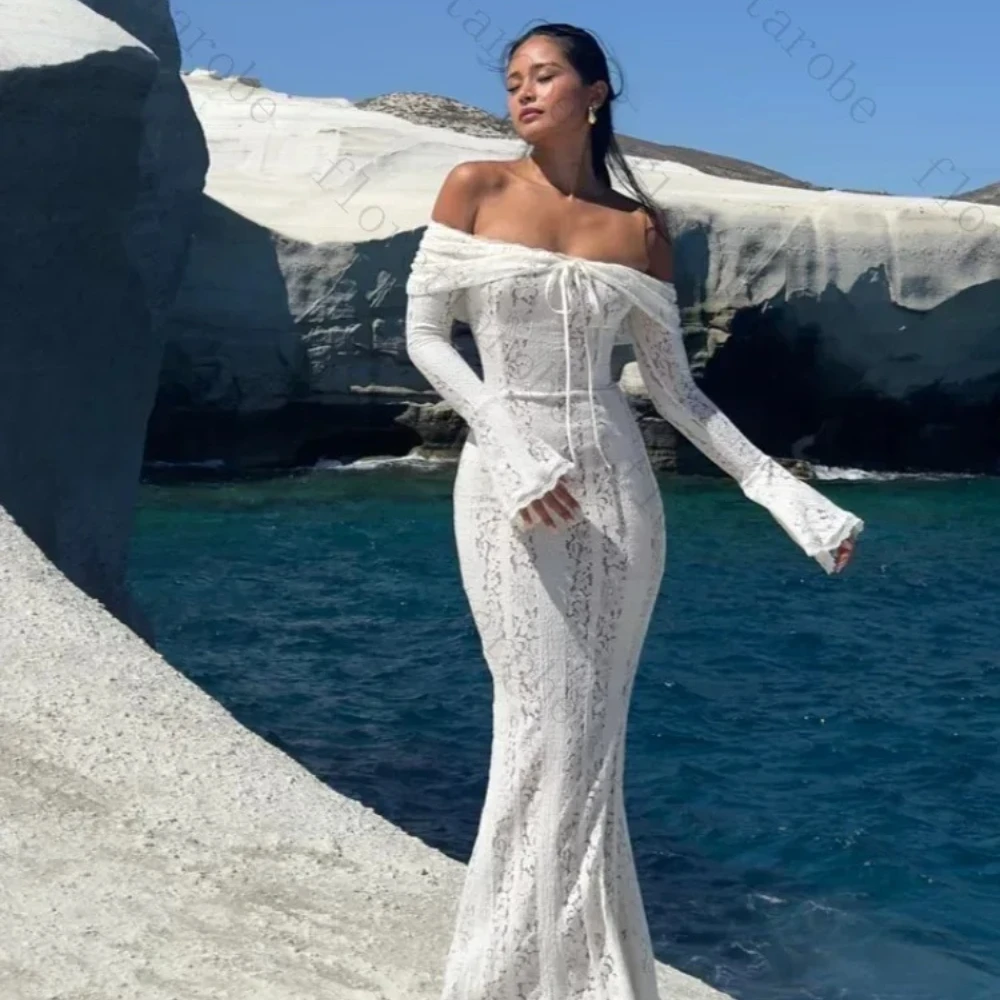 Customized Modern Fashion Wedding Dresses Strapless Mermaid Off The Shoulder Bridal Dress Elegant Open Back Bride Gowns for 2026