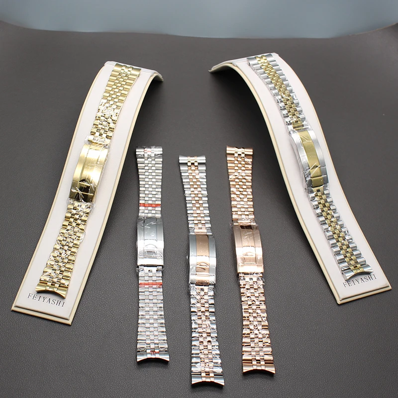 20mm Bracelet Watchband 316L Stainless Steel Chromatic Colour Men's Watch Strap Parts Wristband For 40mm Case