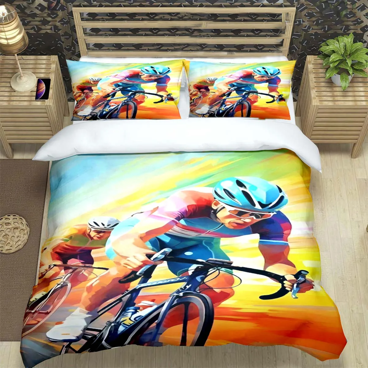 Fashion Mountain Biking TTadej Pogacar Print Bedding Sets Bed Supplies Set Duvet Cover Bed Comforter Set Bedding Set Luxury Gift