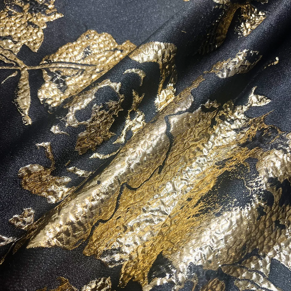 Nigeria Brokat Jacquard Stoff Hochwertige Damast Spitze Vergoldung Afrikanische Spitze Stoff