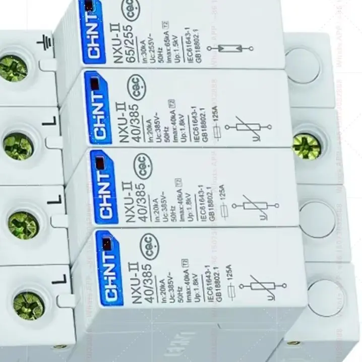 Three‑Phase Surge Protector NXU‑II 4P 40KA 60KA Power Lightning Arrester Kunlun Series