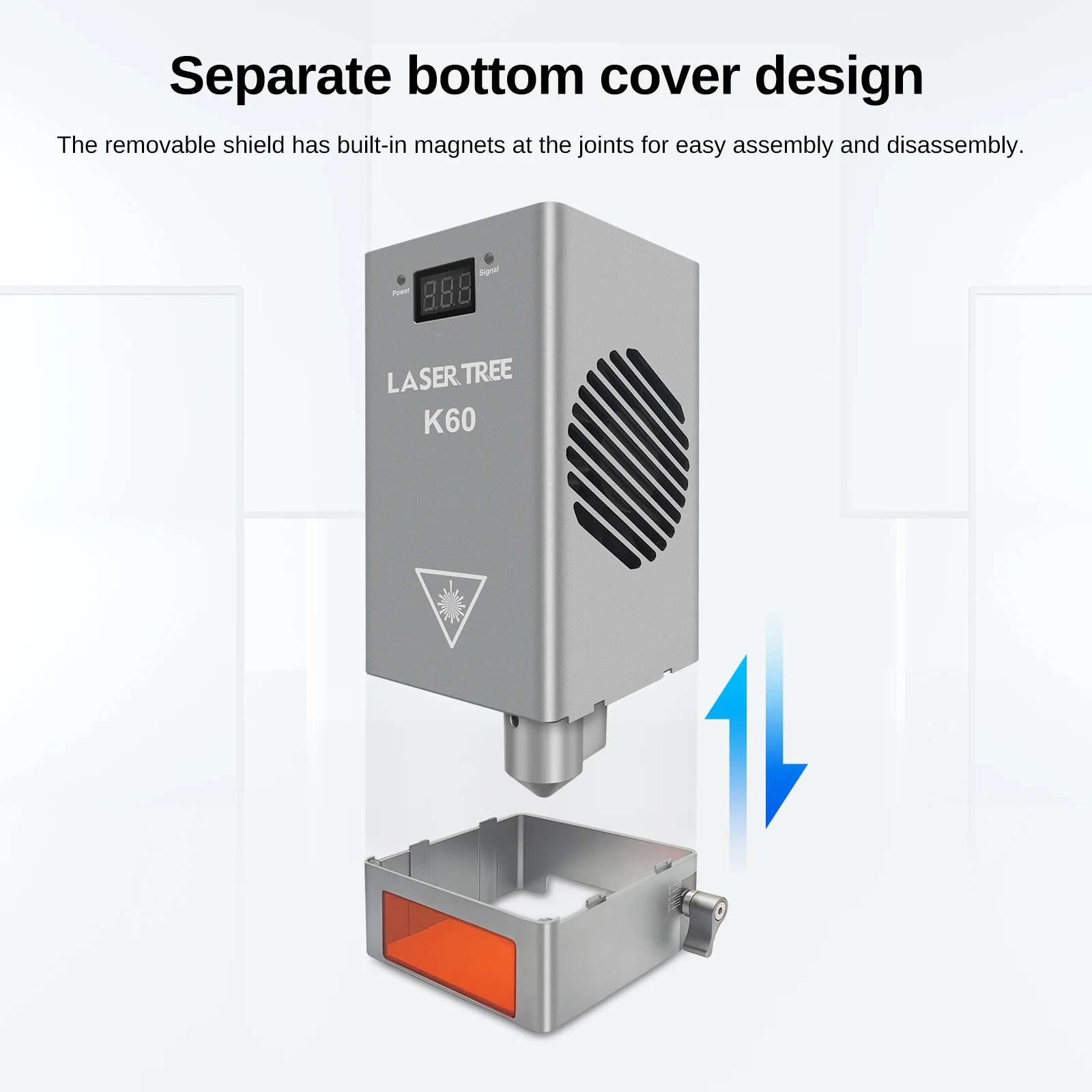 LASER TREE K60 High-Power Laser Module Adjustable 20W/40W/60W Power Laser Head for CNC Laser Machine Engraving Cutting DIY Tools