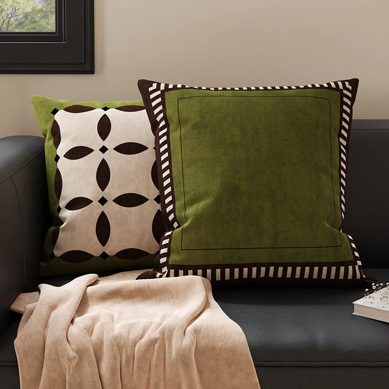 Vintage Style Square Sofa Pillow Covers Hotel Homestay Soft Decoration Cushion Backrest Pad Living Room Decorative Pillows