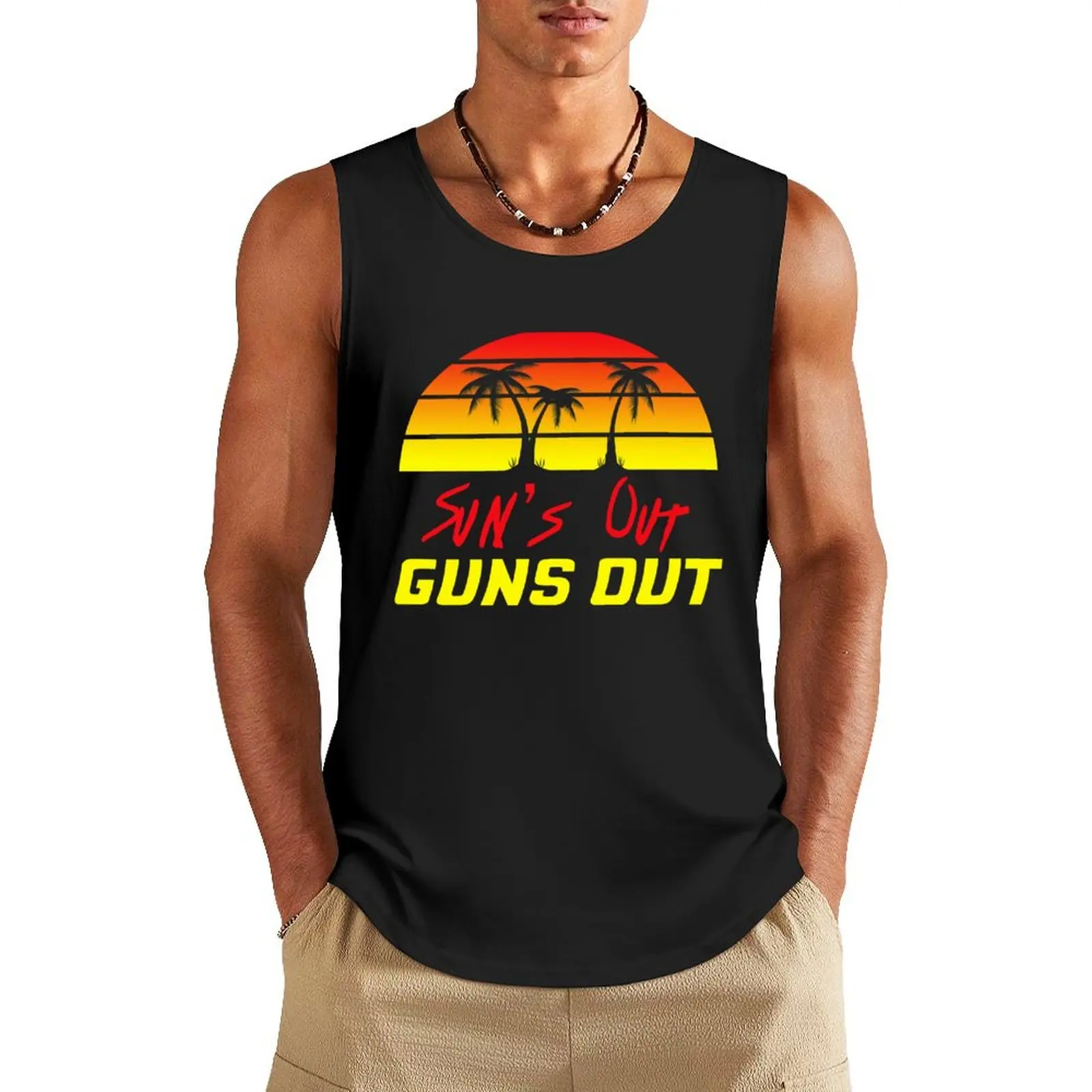 

Мужская спортивная майка Sun is Out Guns Out в стиле ретро 80-х