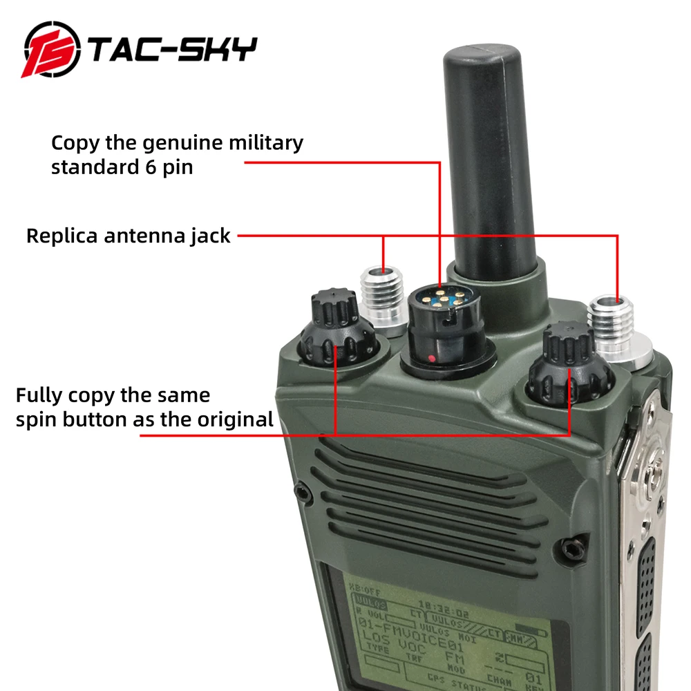 TS TAC-SKY PRC 163 Non-Functional Walkie Talkie Model Tactical PRC
