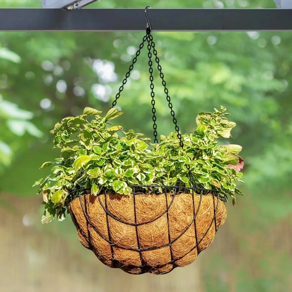 

Coconut Fiber Hanging Basket Liner Breathable Coco Coir Liner for Indoor Outdoor Garden Wall Hanging Planters for Greenery