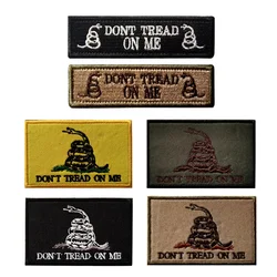 DTOM Embroidery Patch Don't Tread on Me Morale Badge Viper Alert Strip Hook Loop Sticker American Tactical Patch for Combat Suit